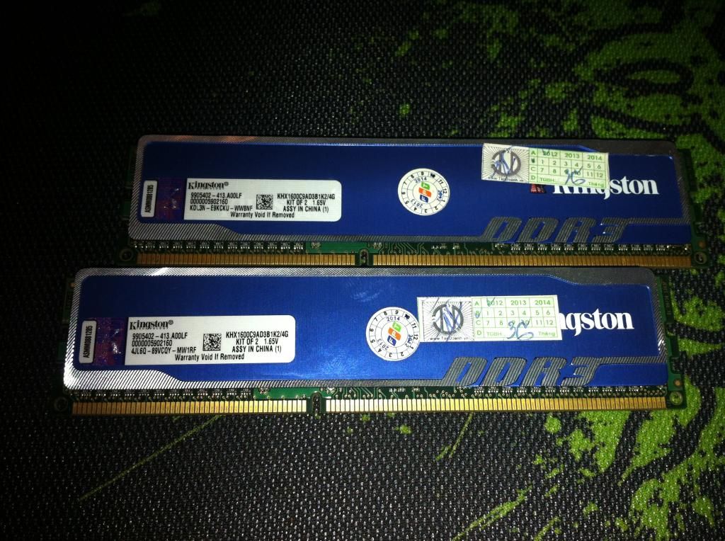 Cần bán 1 kit ram kingston hyperX blu (2x2=4gb)