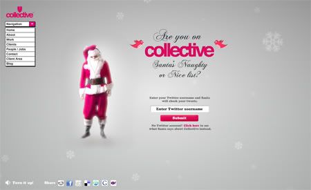 Collective Santa Twitter app screenshot