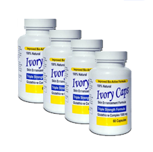 Ivory Caps Glutathione Supplement - 4 Bottles (240 Caps)
