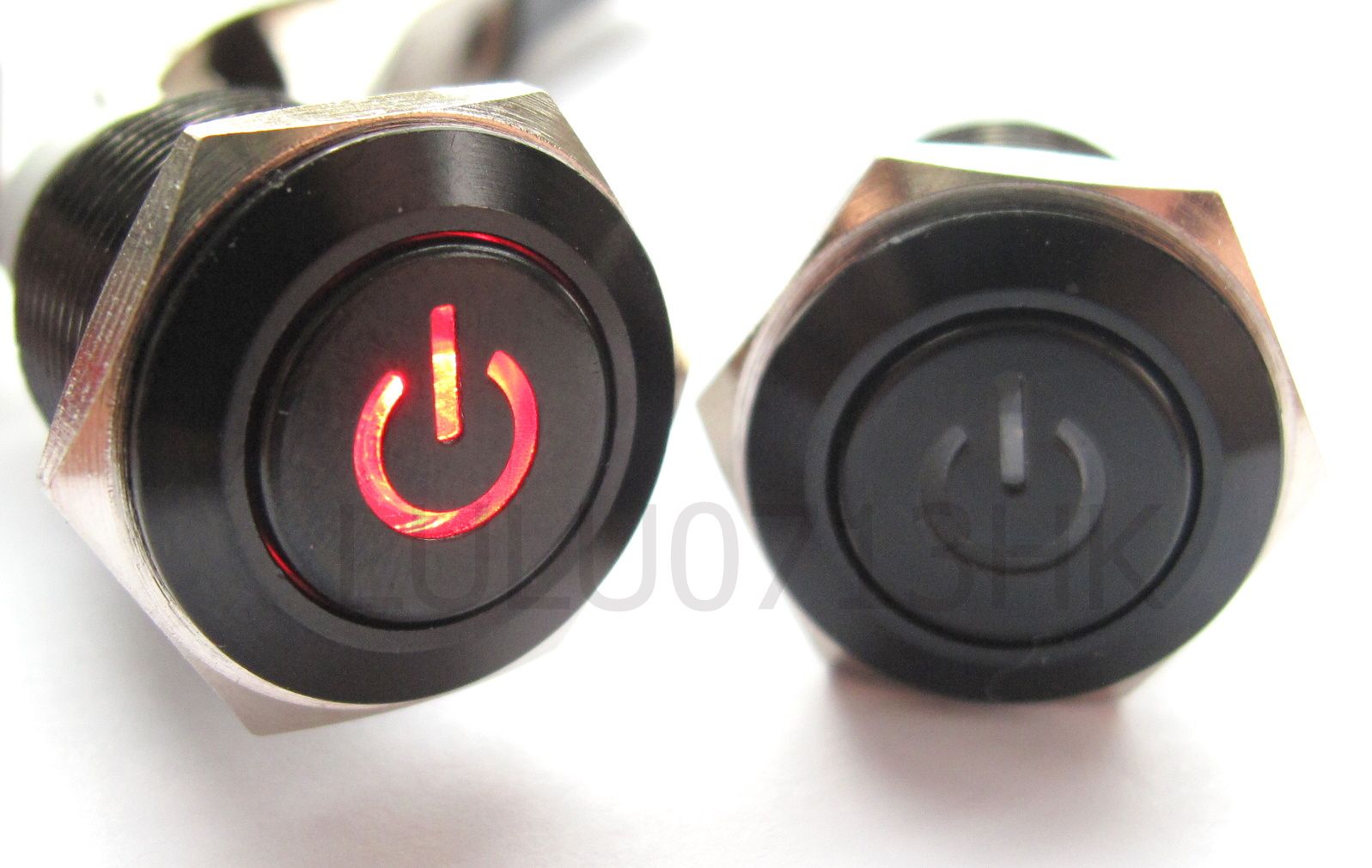 12v Black Aluminum Metal Switch Push On Start Button