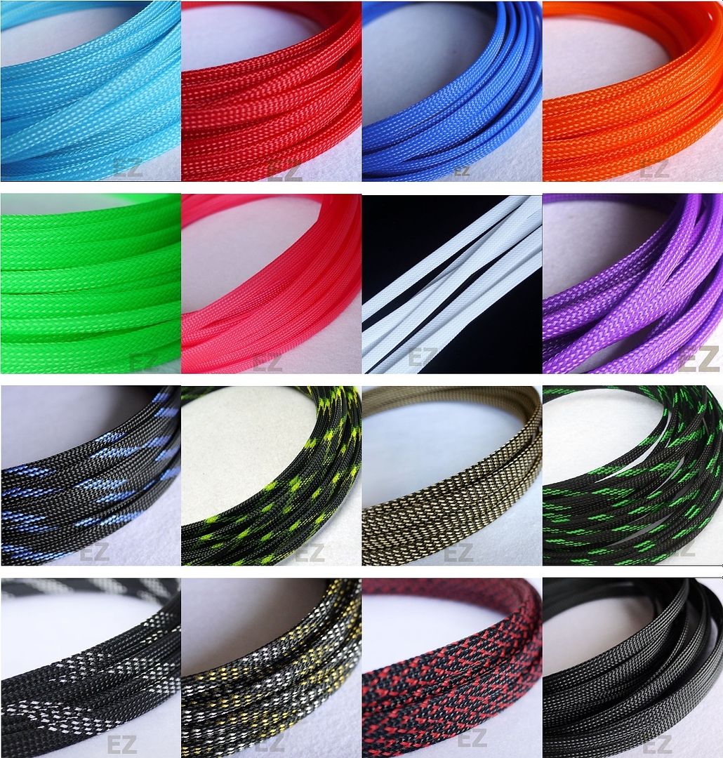 8mm Expandable Braided PET Cable Sleeving 3 weave High densely PC RC ...