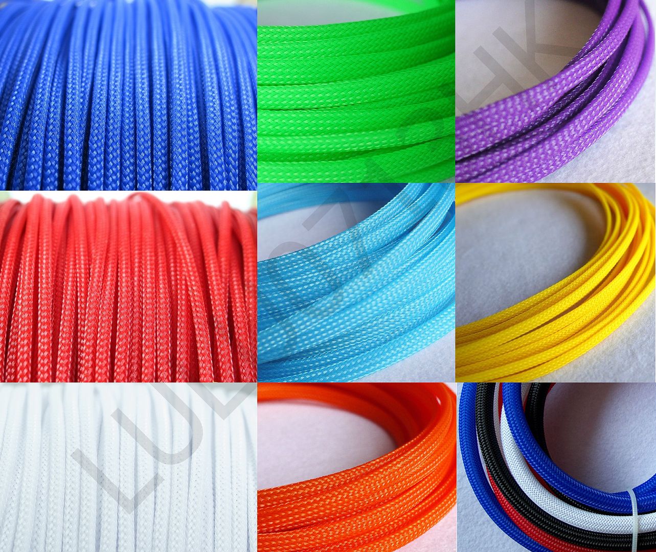 Color Expandable Braided DENSE PET Sleeving Cable 3 Weave High Densely ...