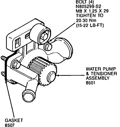 Install water pump ford escort #2