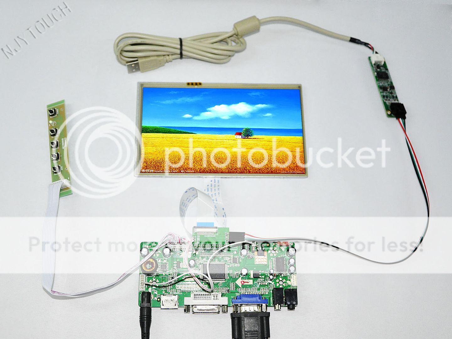 M NT68676 2A HDMI DVI VGA Audio LCD LED Controller Board LVDS DIY 2048 1152