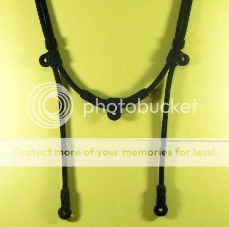 Thai Buddhist Amulet Black handmade necklace 5 hooks  