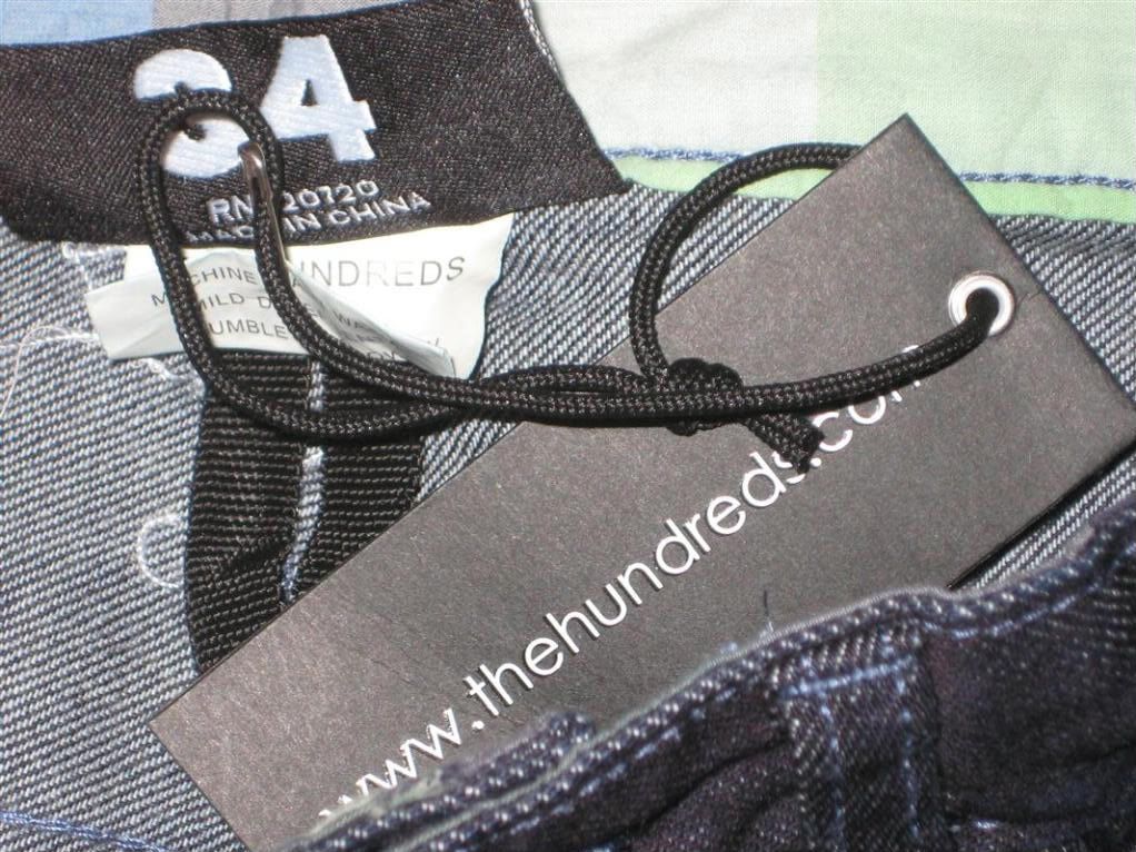 The Hundreds Clayton Denim Slim Raw 34 x 32 Adam Bomb  