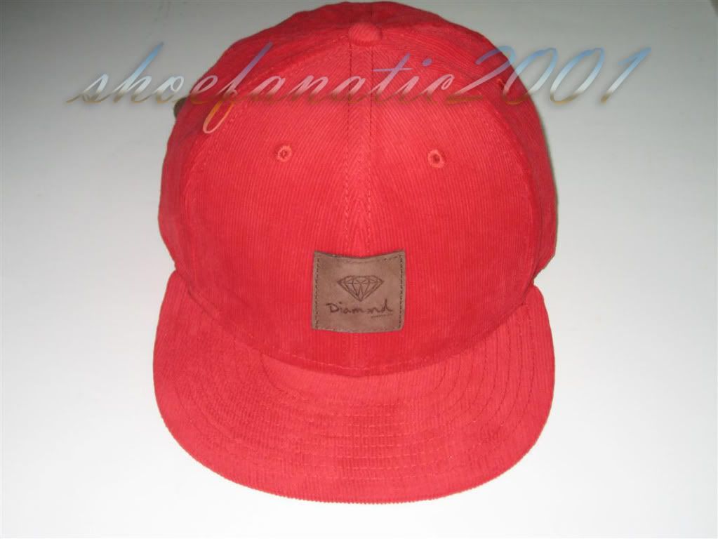 Diamond Supply Corduroy Cap Red Black Scale SA Cassie  